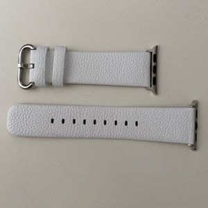 White Leather Apple Watch Band - 38mm/40mm